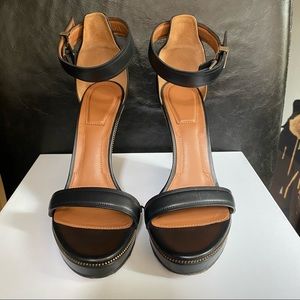 GIVENCHY black leather heels